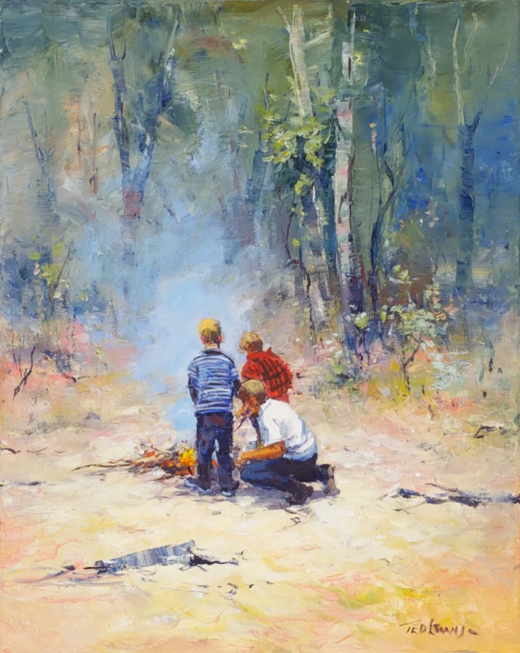 #13366 Ted Lewis Playing with Fire 51cm x 41cm 