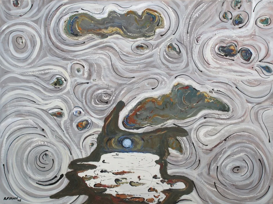 #13001 Robert Fisher Lake Eyre Two Views 92cm x 122cm 