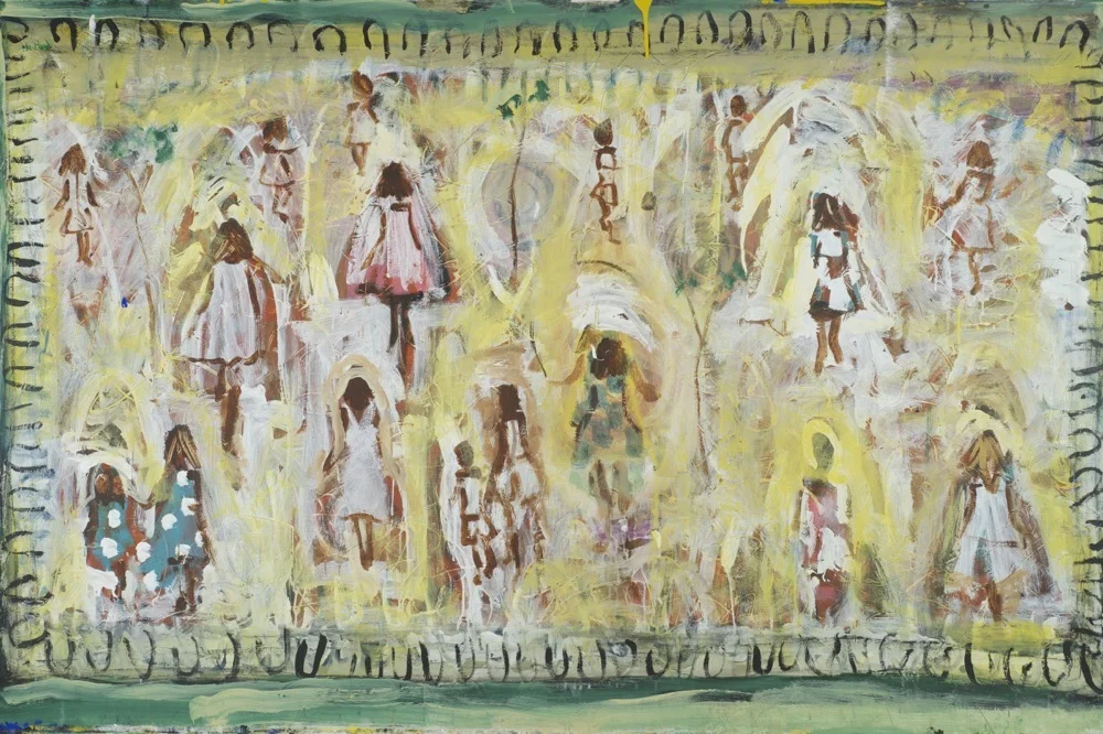 #13466 John Maitland Schoolyard 180cm x 120cm