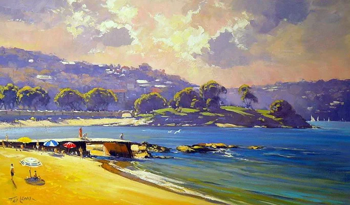 lewissqaure2Ted Lewis Afternoon at Balmoral Beach 77cm x 115cm. Oil on Canvas..jpg