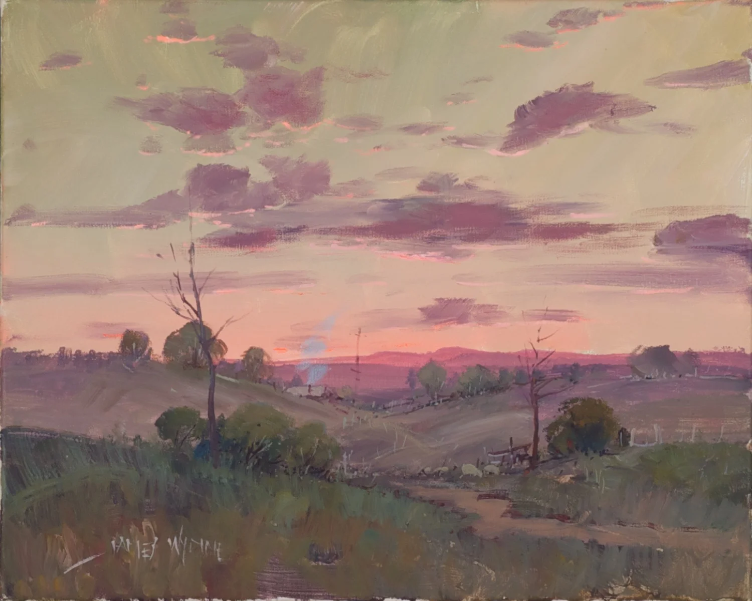 #7938. James Wynne. Late afternoon - Dusk. 40cm x 50cm. Was $1250 Now $750