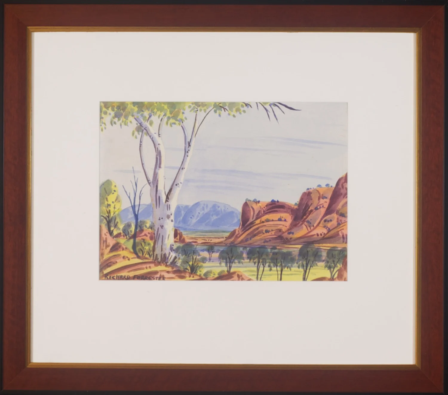 #10235. Richard Forest. Central Australia Hermannsburg. 55cm x 63cm. Was $2800 Now $1680