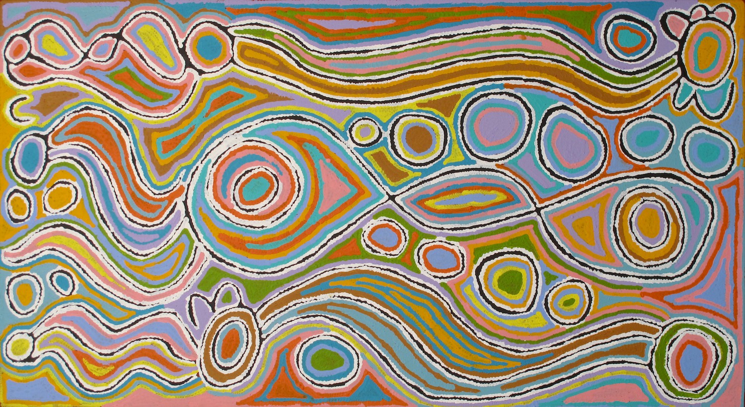 #10260 - Judy Watson Napangardi - 84cm x 152cm Was $12800 Now $6950