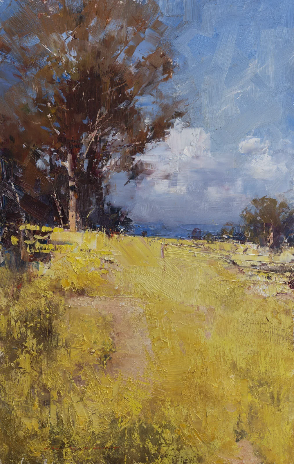 Canola and Distant Ranges 64 x 40cm