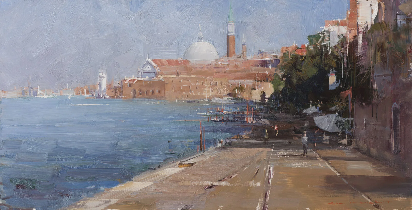 Ken Knight "S. Giorgio Maggiore" 30 x 60cm oil on Board