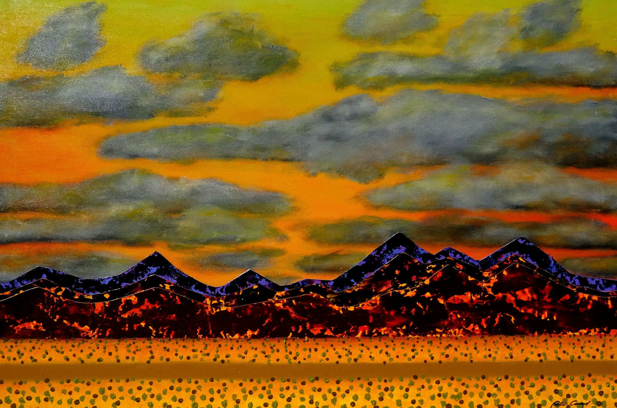 Rainclouds over Edeowie 120 x 180cm