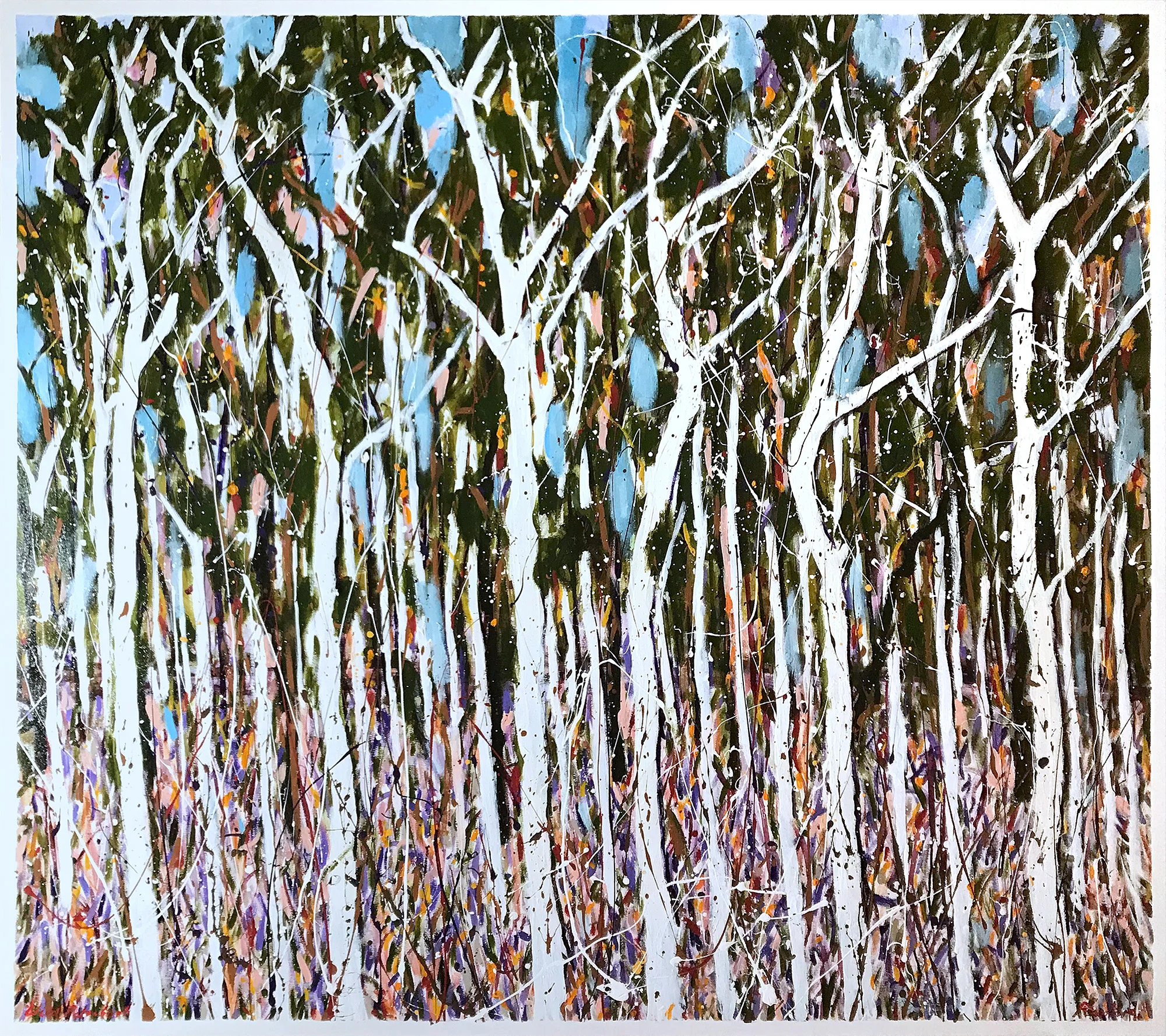 Wild Paperbark Acrylic on Canvas 150 x 170cm