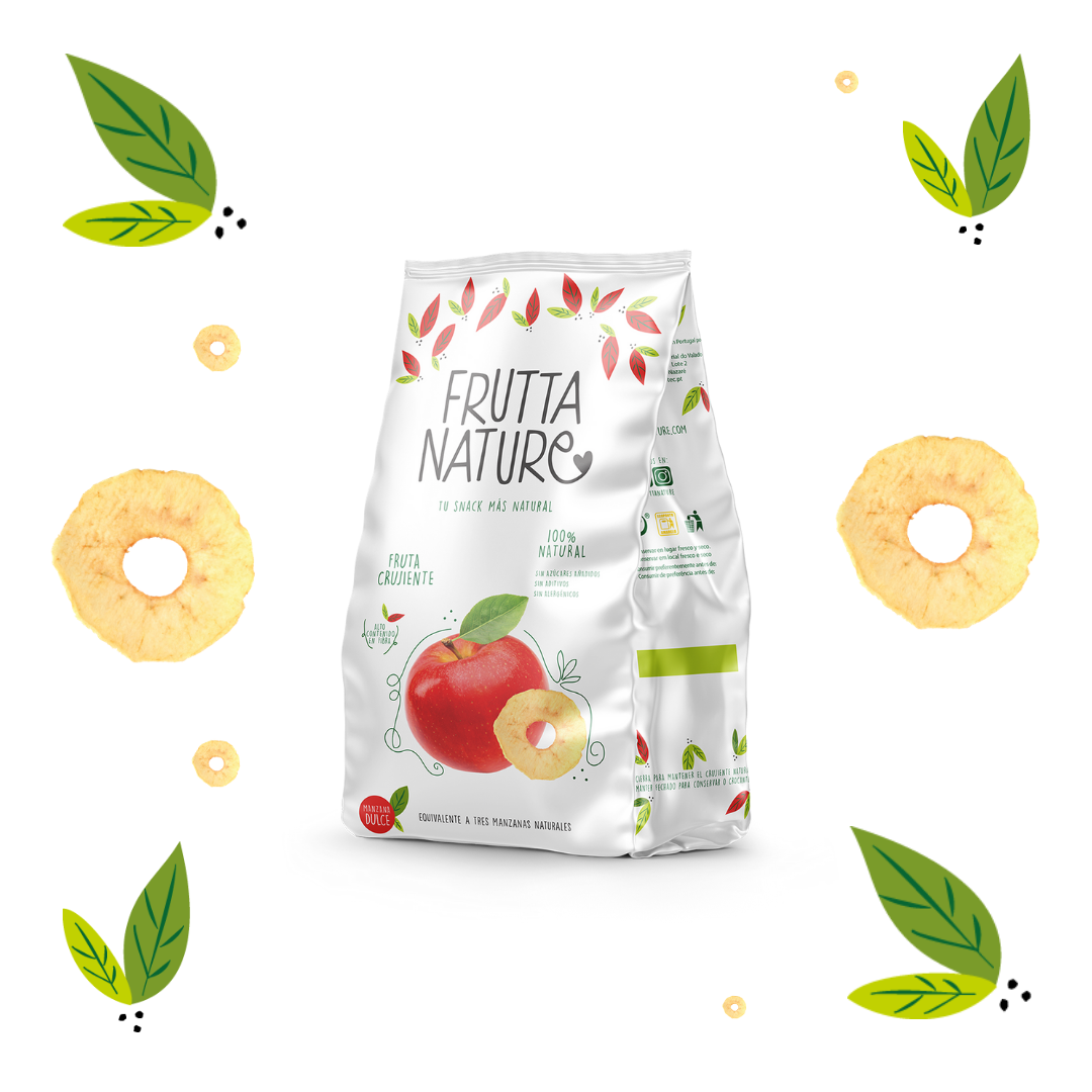 Frutta Nature. Manzana dulce deshidratada. Crispy dried apple