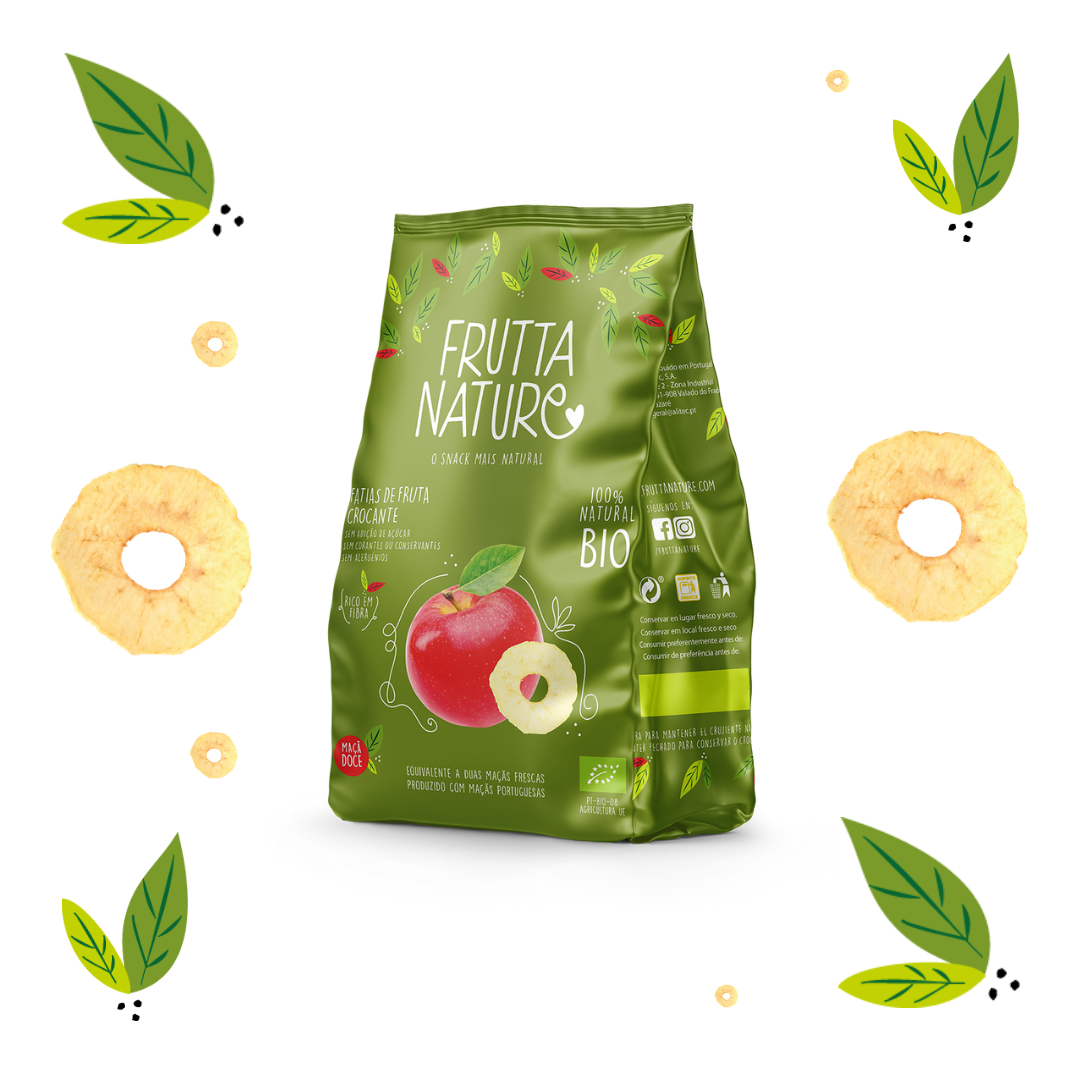 Frutta Nature. Manzana dulce BIO deshidratada. Crispy BIO dried apple