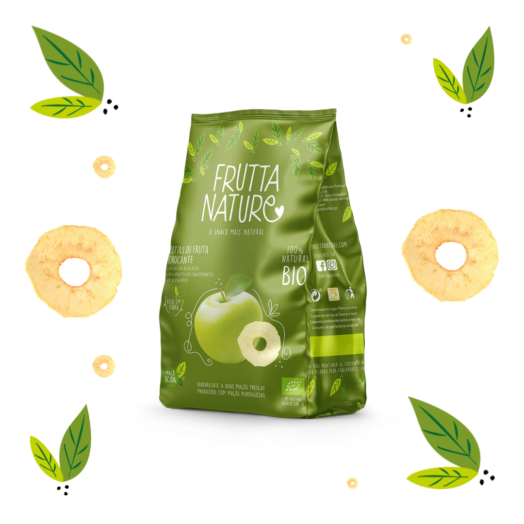 Frutta Nature. Manzana ácida BIO deshidratada. Crispy BIO dried apple