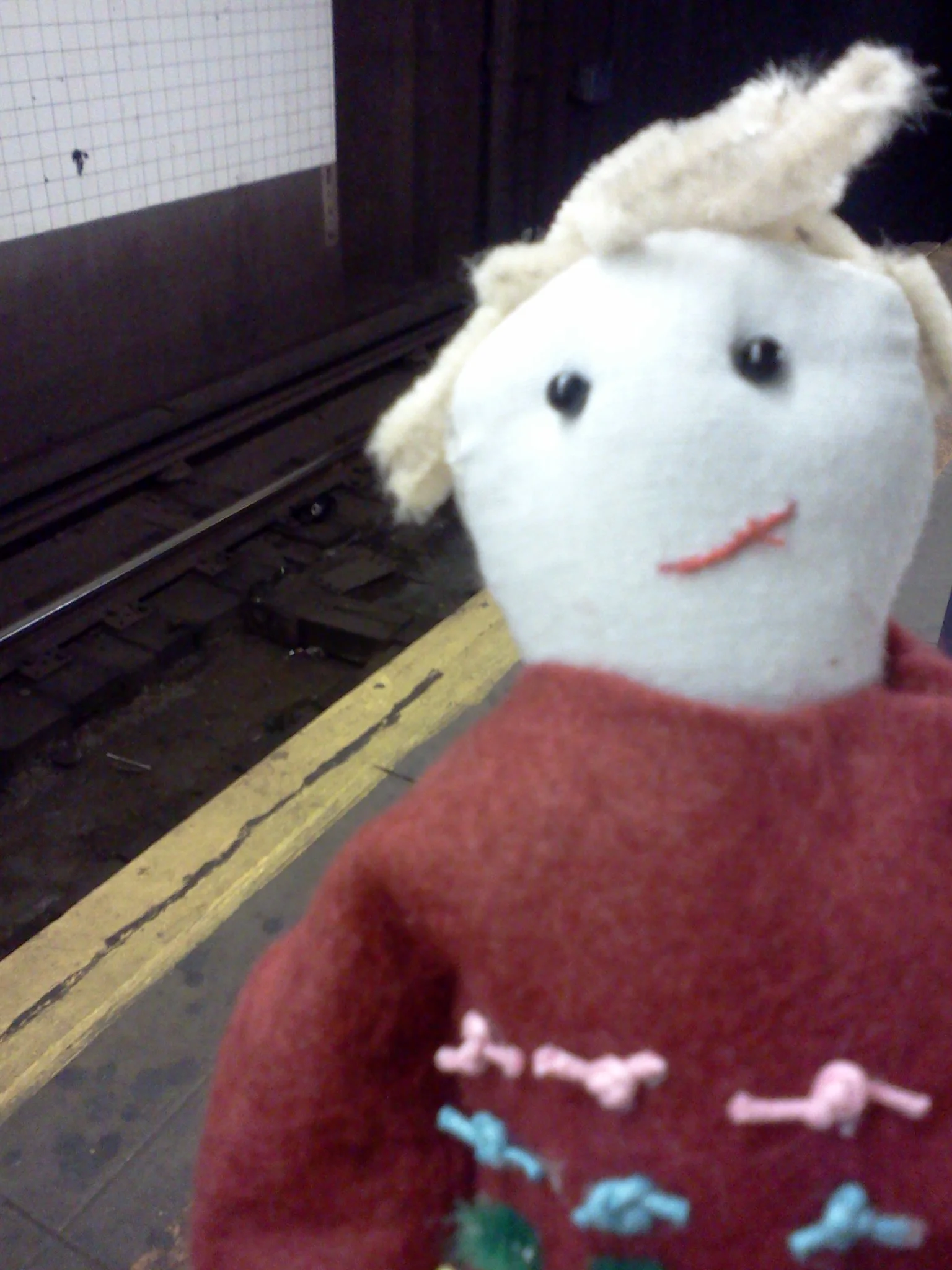 Matthew waiting for the F train.