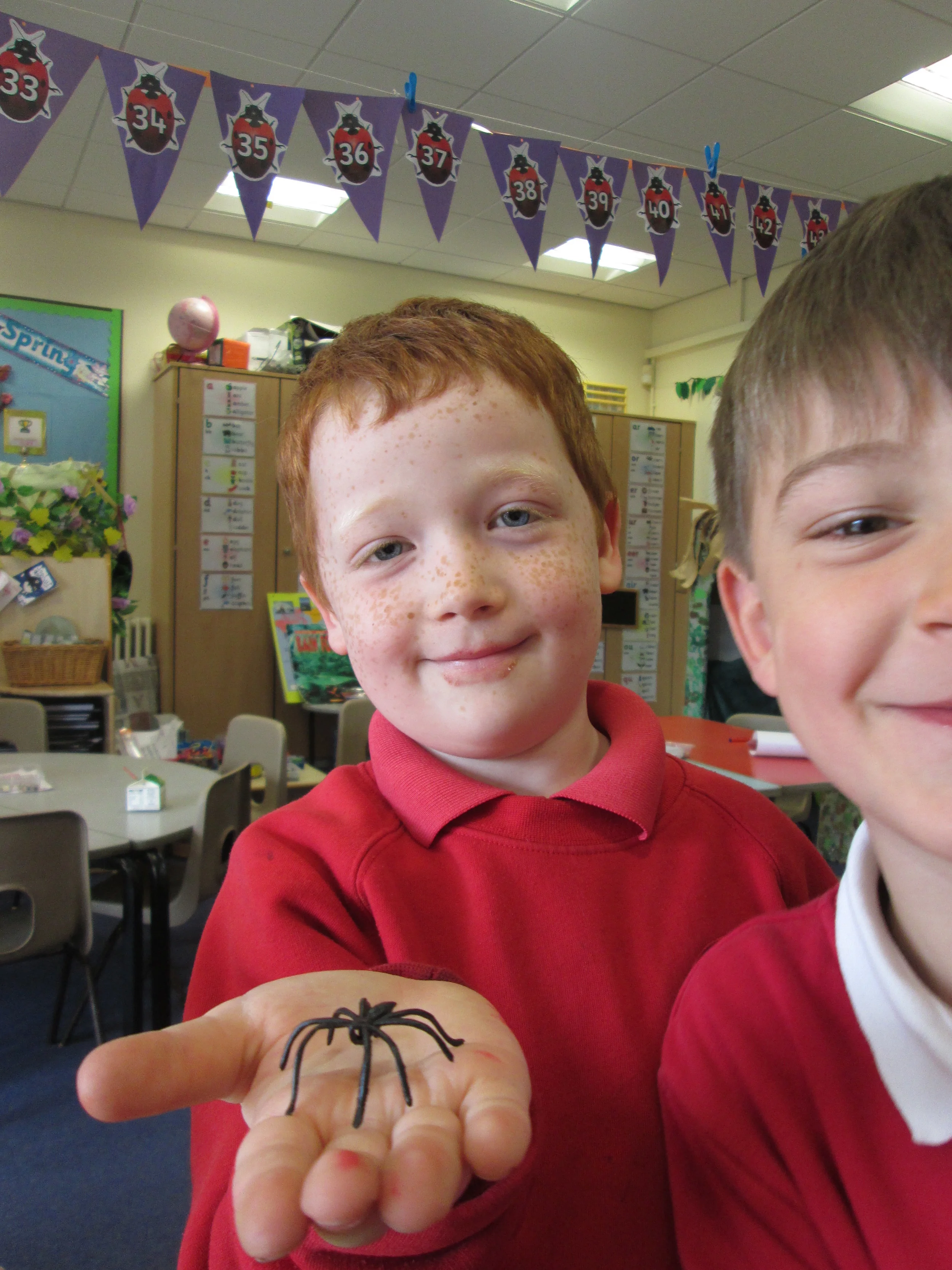 Thomas overcame his fear of spiders this week. We are all extremely proud of you Thomas. Well done!