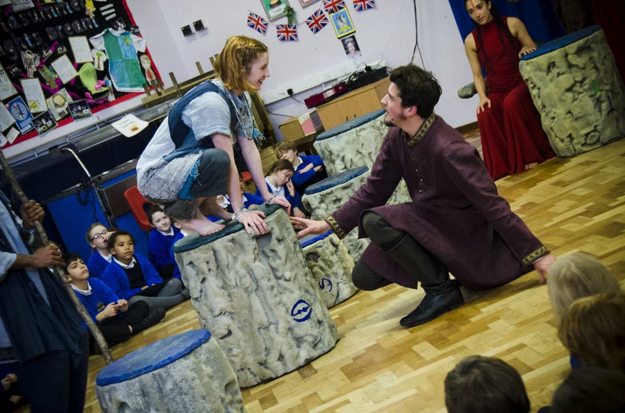 l-r, Elly Condron (Miranda) and Oliver Towse (Ferdinand)