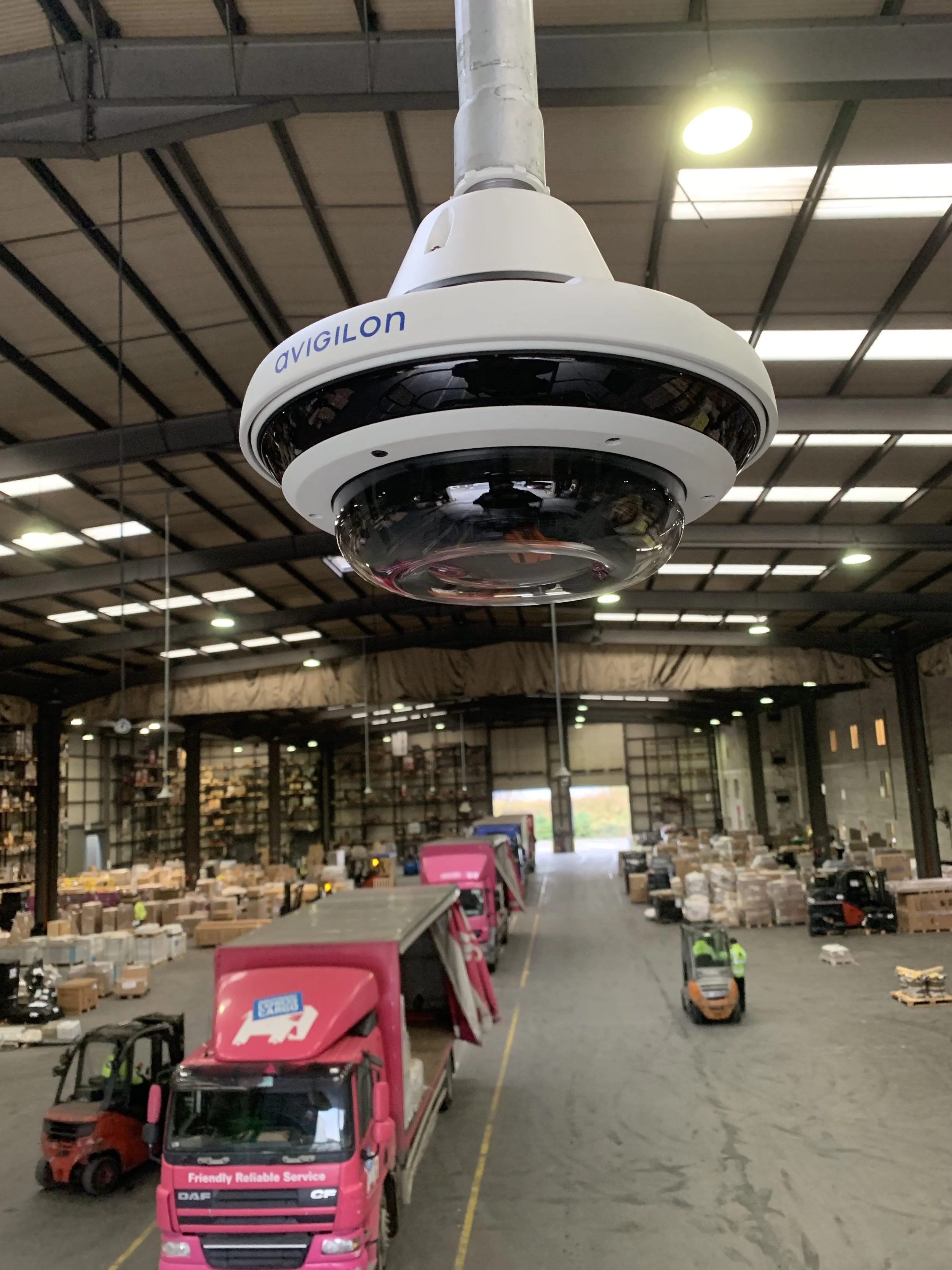 Multi- sensor camera installed in a logistics centre