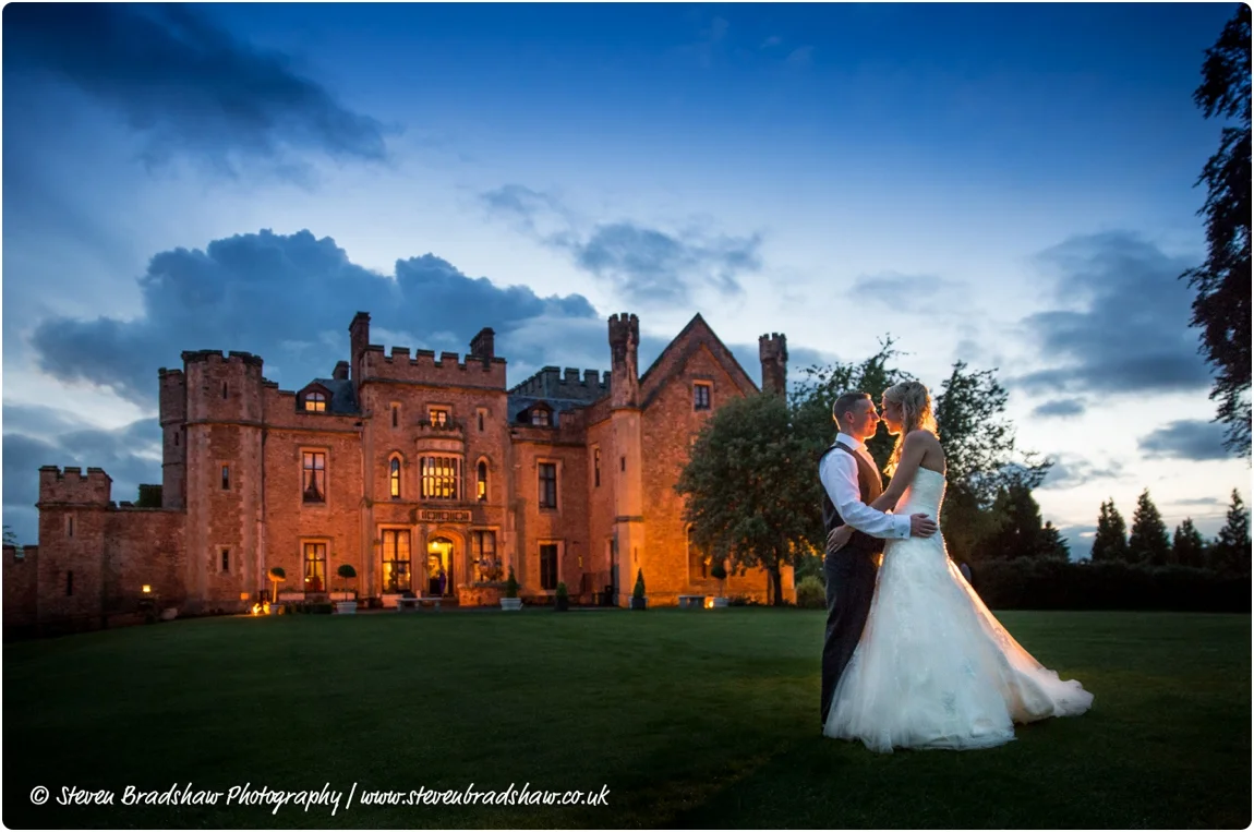 Lowel GL1 positioned behind the couple here with a wider flood to catch the dress and backlight their faces. 