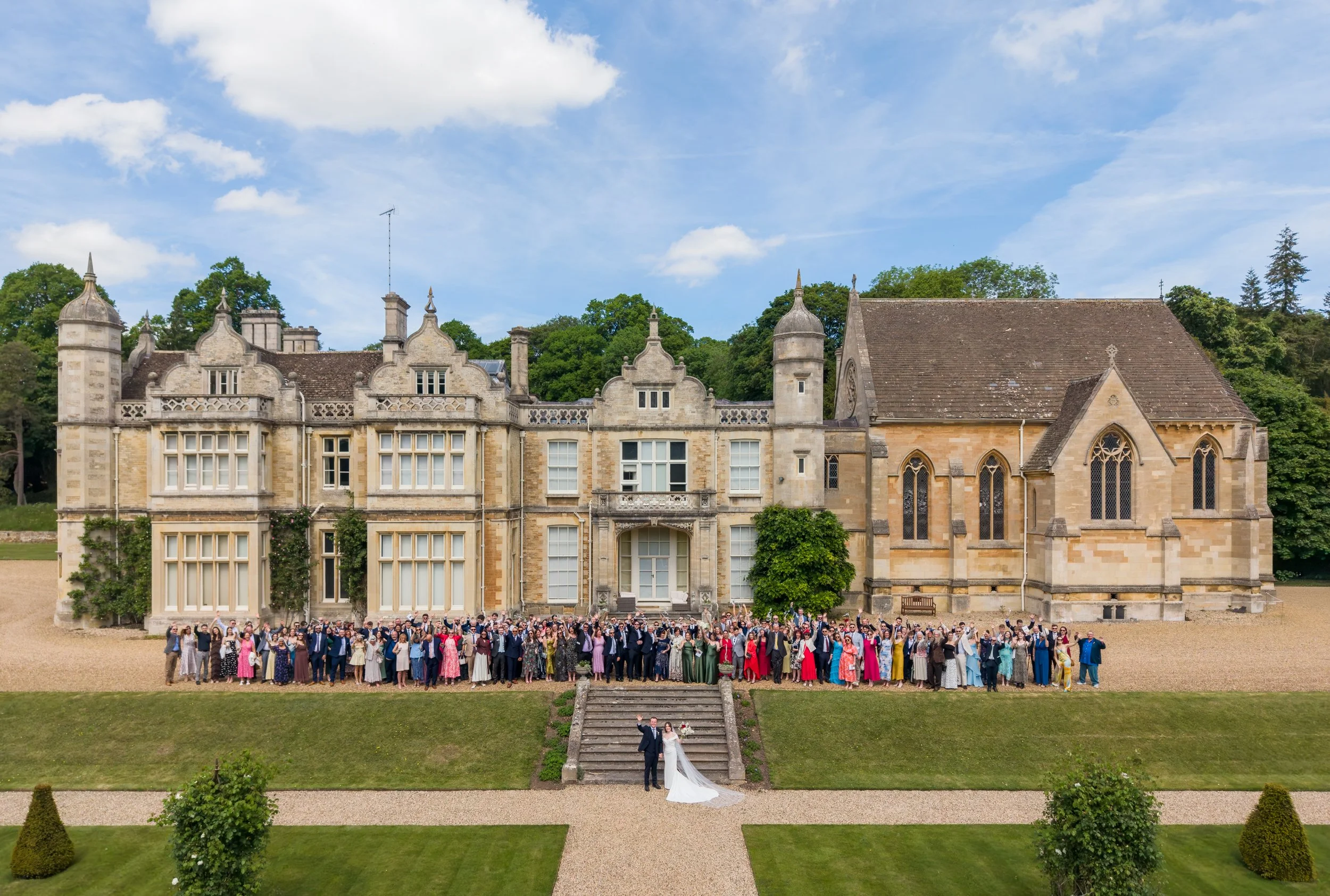 Up in the Clouds with Sian &amp; Jack 🕊️✨
When you have a stunning venue like Exton Park Estate, a beautiful couple, and 160 incredible guests, you simply have to think bigger. 📸✈️

I launched the drone to capture the true scale of Sian &amp; Jack&