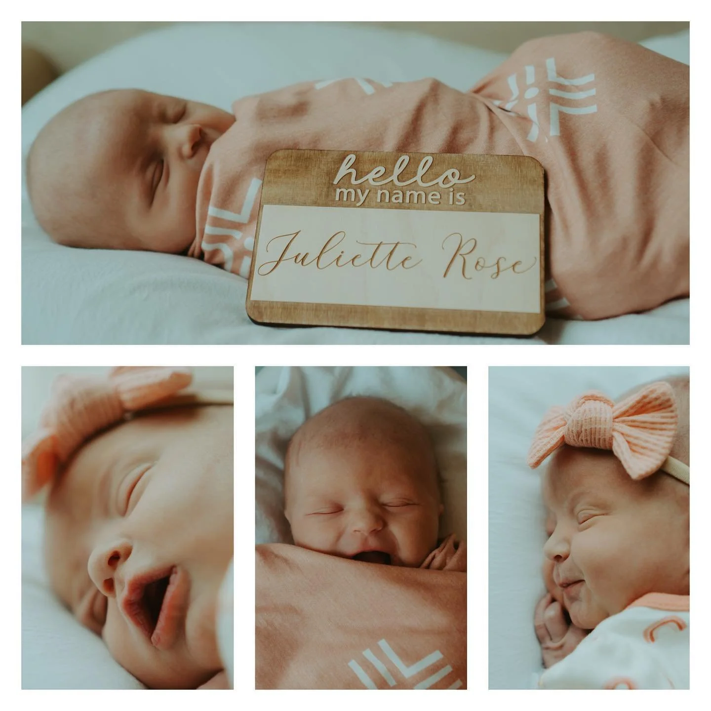&ldquo;A rose by any other name would smell as sweet&rdquo;

Juliette Rose Ammiro.
Born 2/8/22 at 4:44 pm
6lbs, 8.8 oz
20.5 inches long
📸: @alishalorenephotofilm 
#himynameis