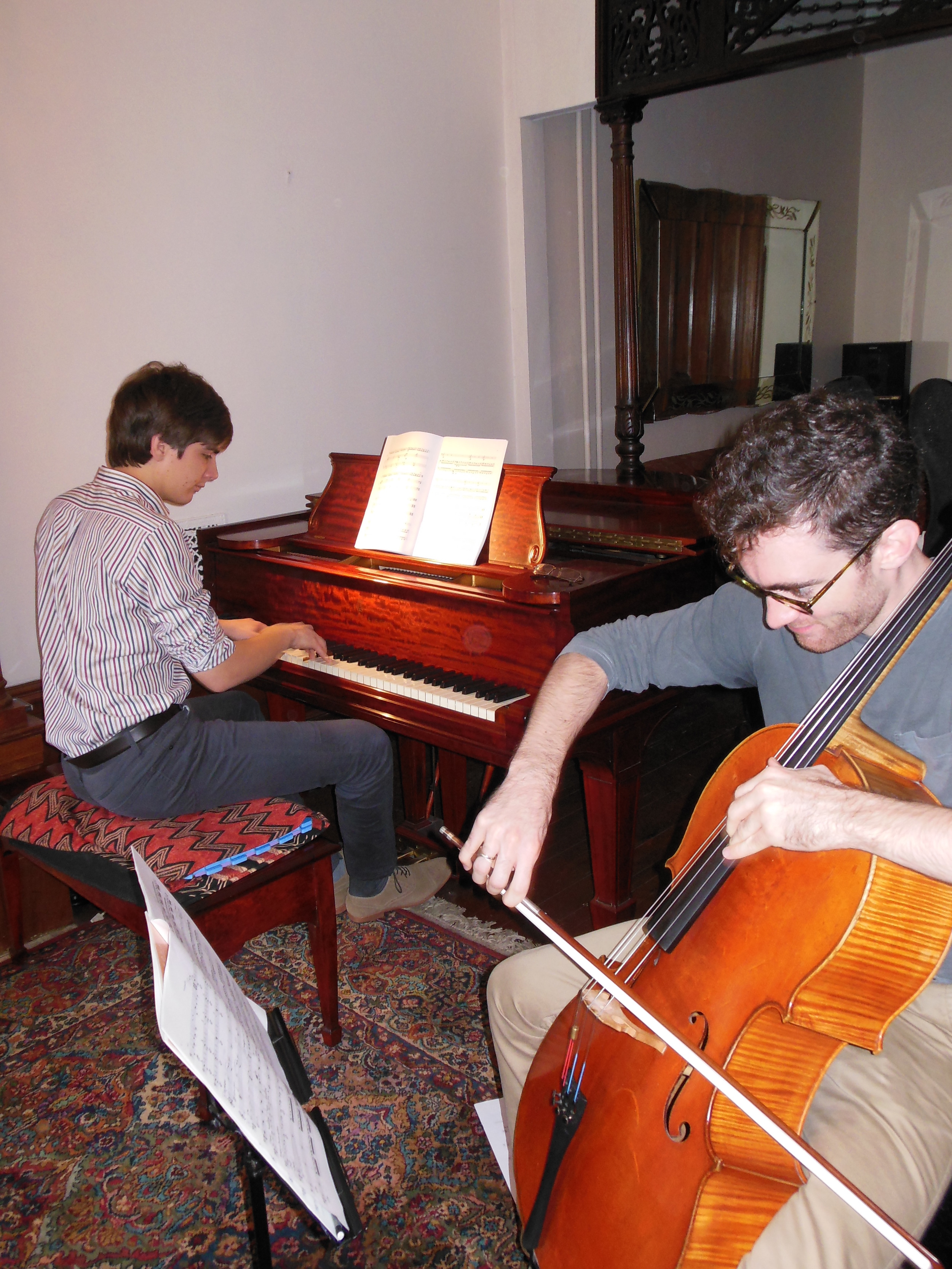  Nathaniel LaNasa (left) and Colin Stokes in rehearsal. Photo: Katarina Godár 