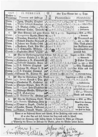 Sebald's grandfather's almanac Credit: Hanser Verlag