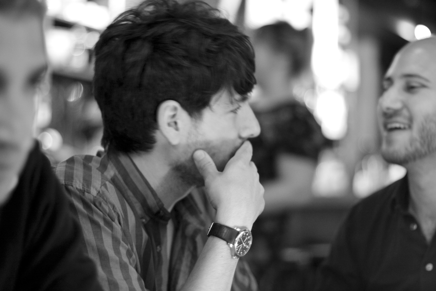 Michael Barron and Jeffrey Zuckerman after the McNally Jackson event © Jesse Ruddock