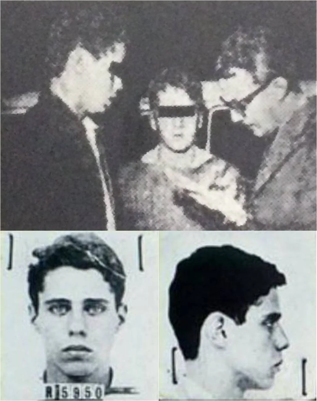 Police photographs of Chico Buarque, 17, upon his arrest in 1961