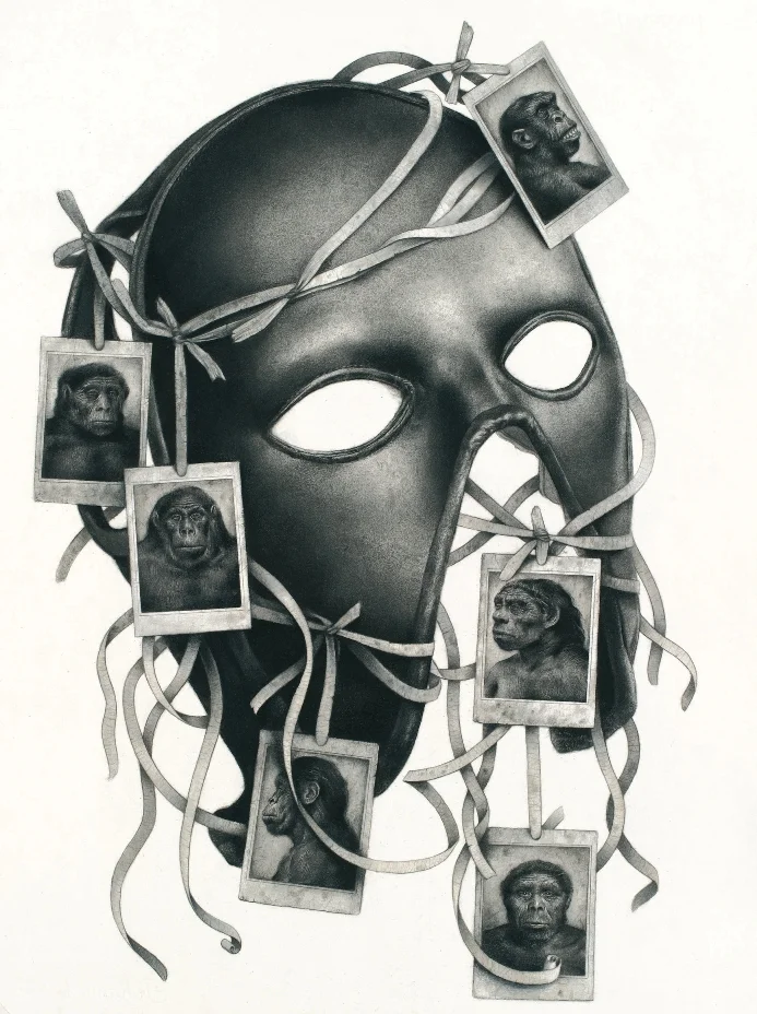 Sverre Malling, "Mask: Primates." 57 x 53 cm, 2013. Courtesy of the artist.