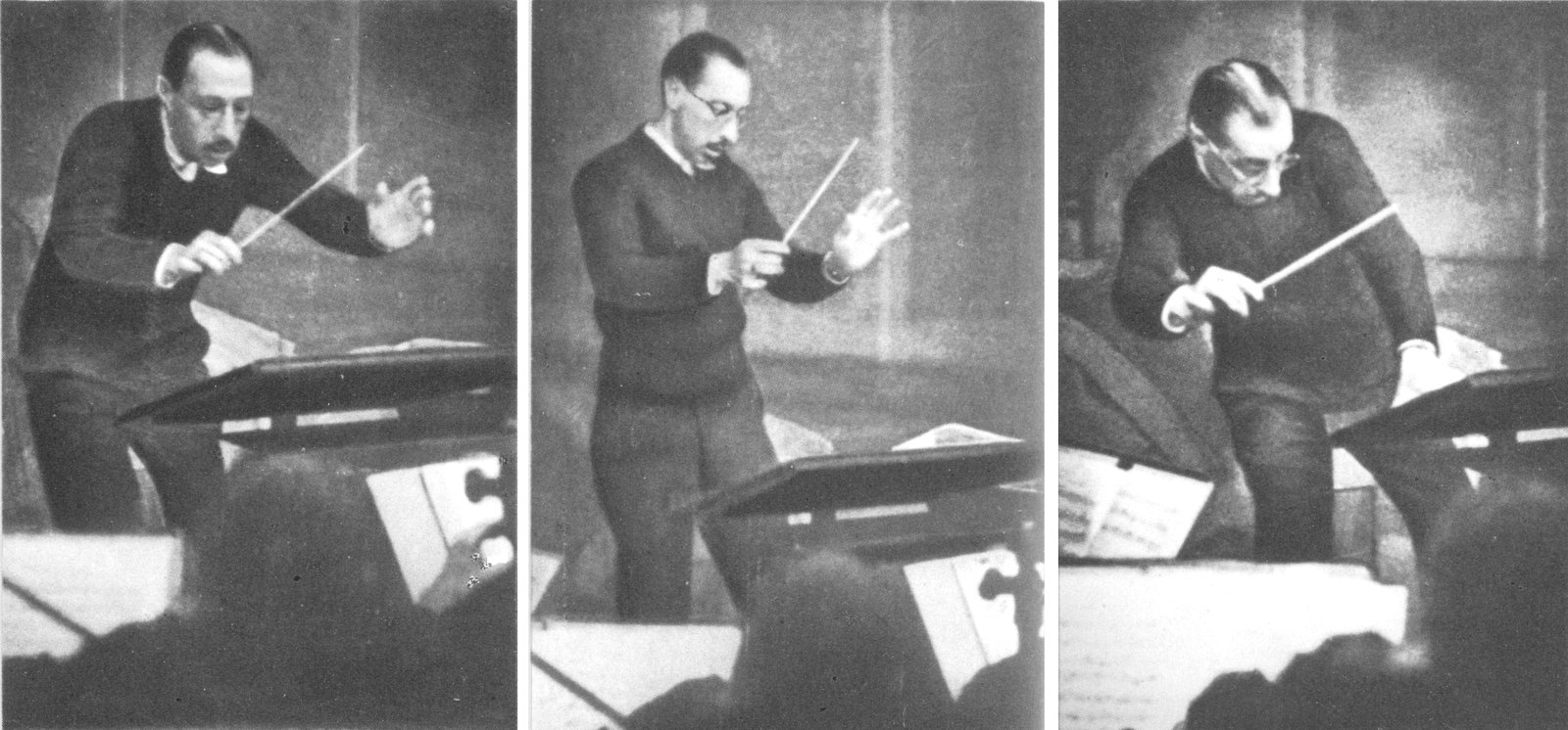 Stravinsky at the podium in 1929