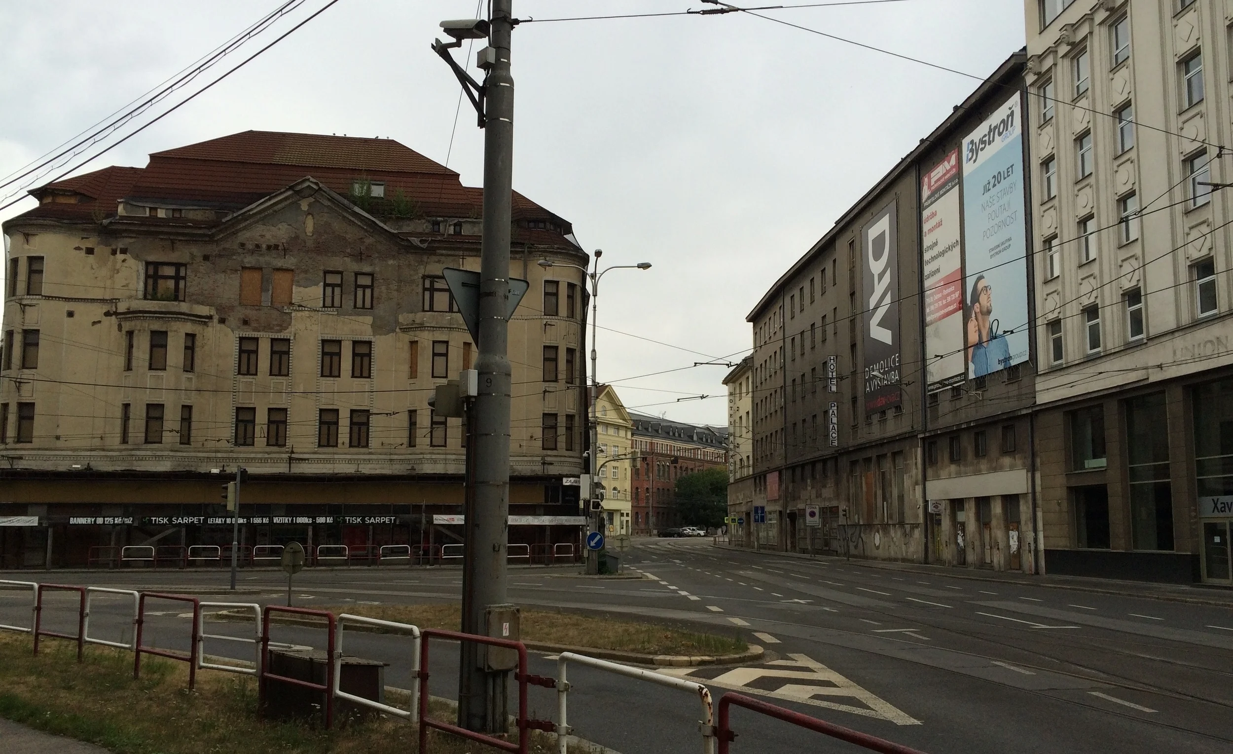 Ostrava, between Triple Hall and the Antonín Dvořák Opera House (image: George Grella)