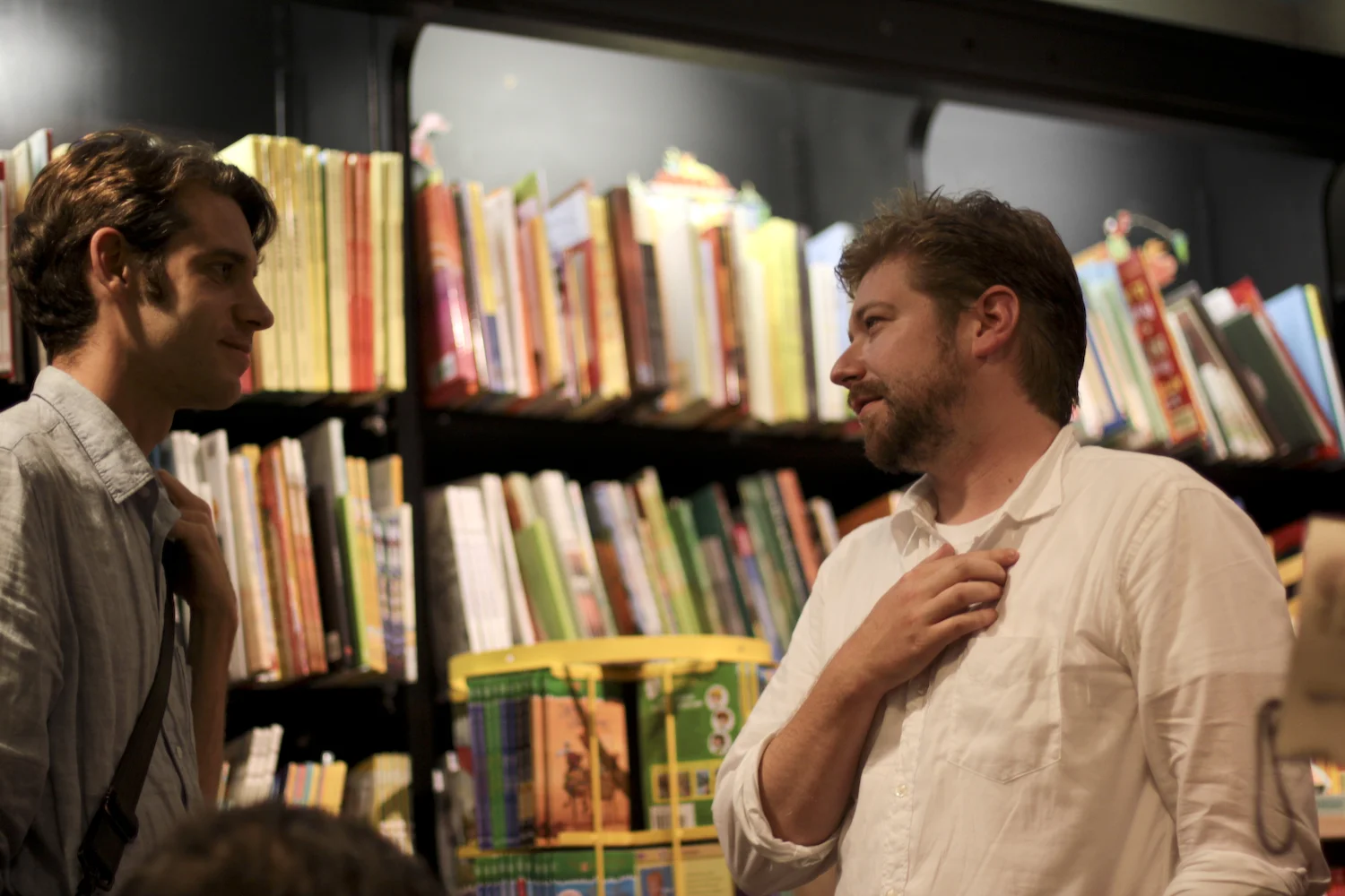 M&L contributor Sam Sacks (left) with Taylor Davis-Van Atta.