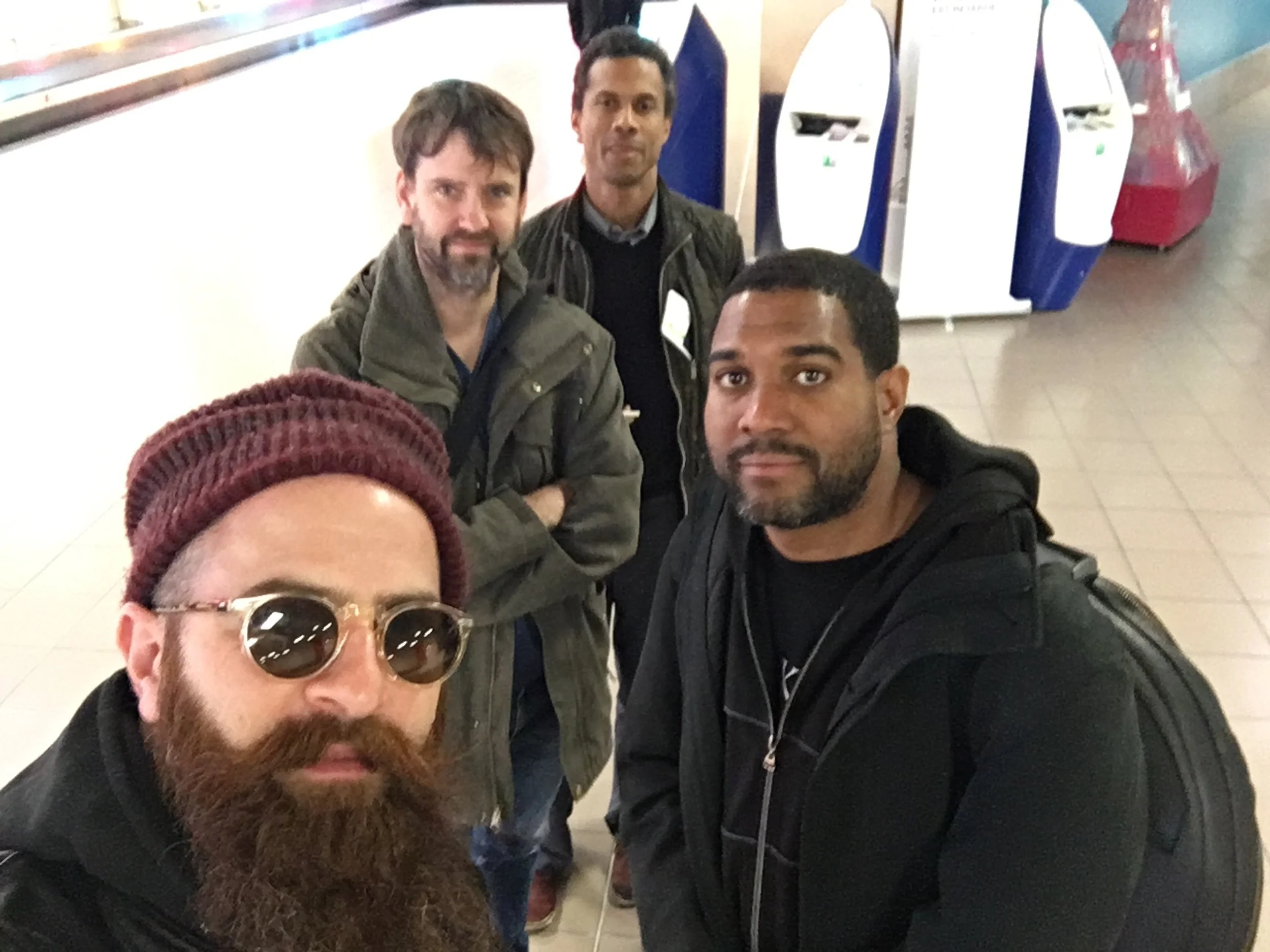 Left to right: Avishai Cohen, Joe Martin, Mark Turner, and Damion Reid. On tour as the Mark Turner Quartet. Courtesy of Avishai Cohen.
