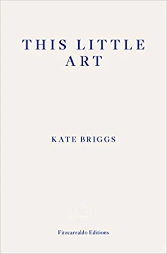 This Little Art by Kate Briggs (Fitzcarraldo Editions, Oct. 2017) Reviewed by Jan Steyn