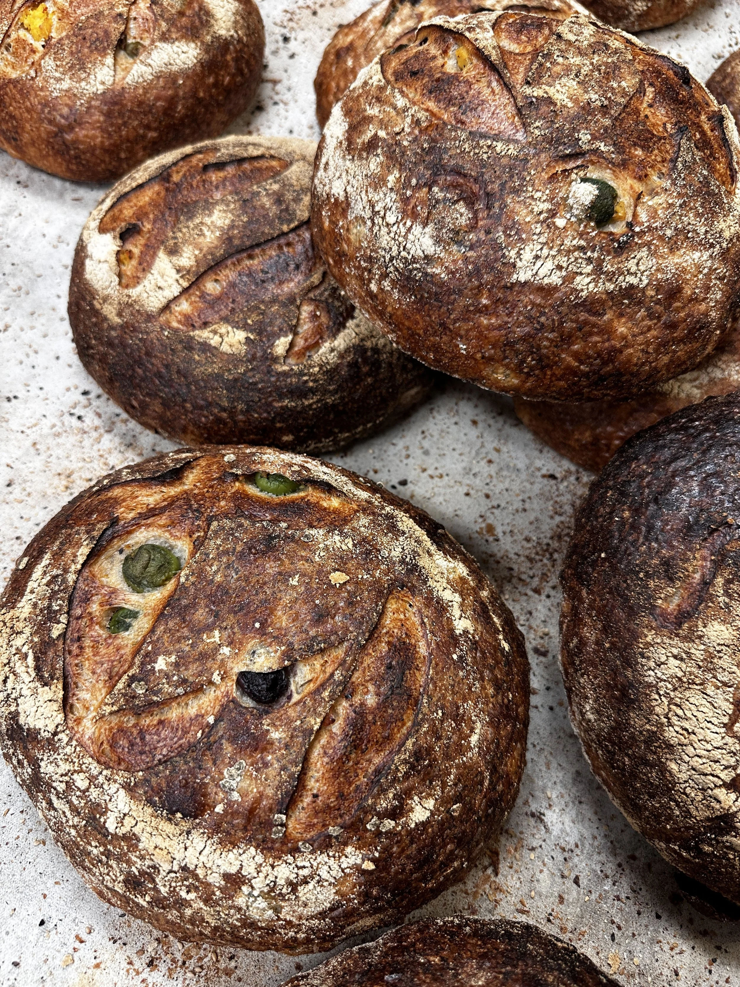 Olive Polenta Sourdough
