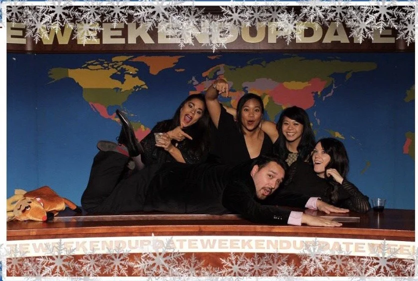 Design team at the holiday party