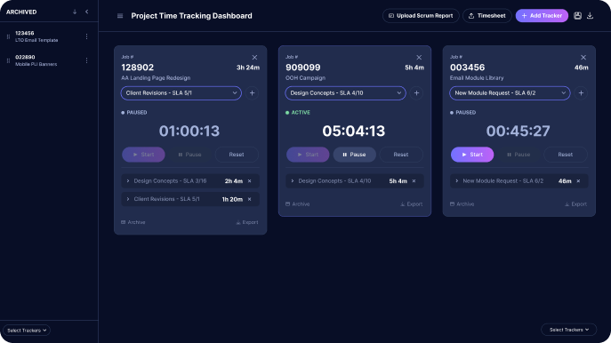 Time Tracking Dashboard