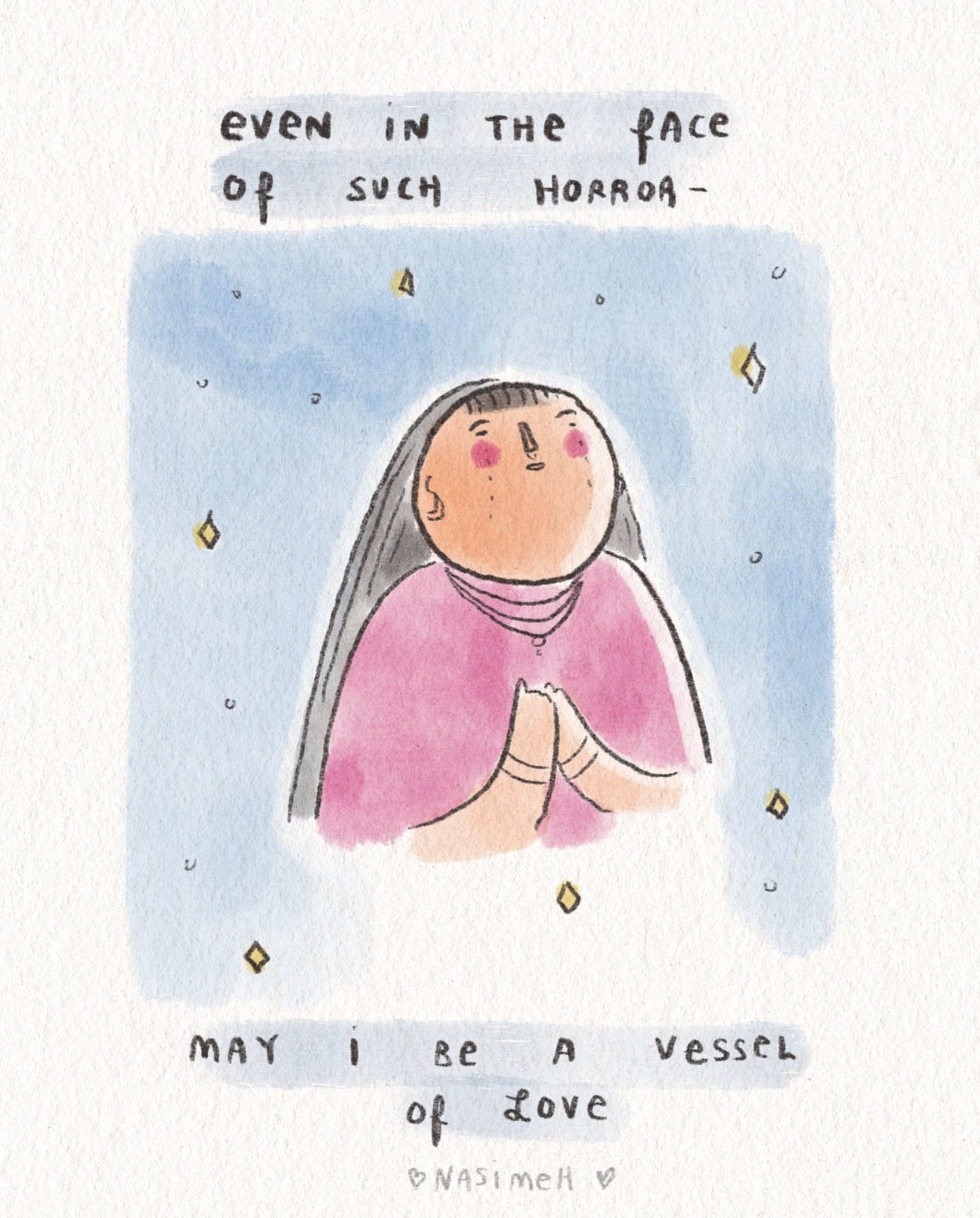Always, whatever comes. &hearts;️⁣
⁣
May I be centered.⁣
May we all let love fill us,⁣
Lead us,⁣
Be the route back home.⁣
⁣
May we not forget the spirit, the ineffable, the mysterious -⁣
That connects all of us.⁣
Wherever we are.⁣
Whatever is happeni