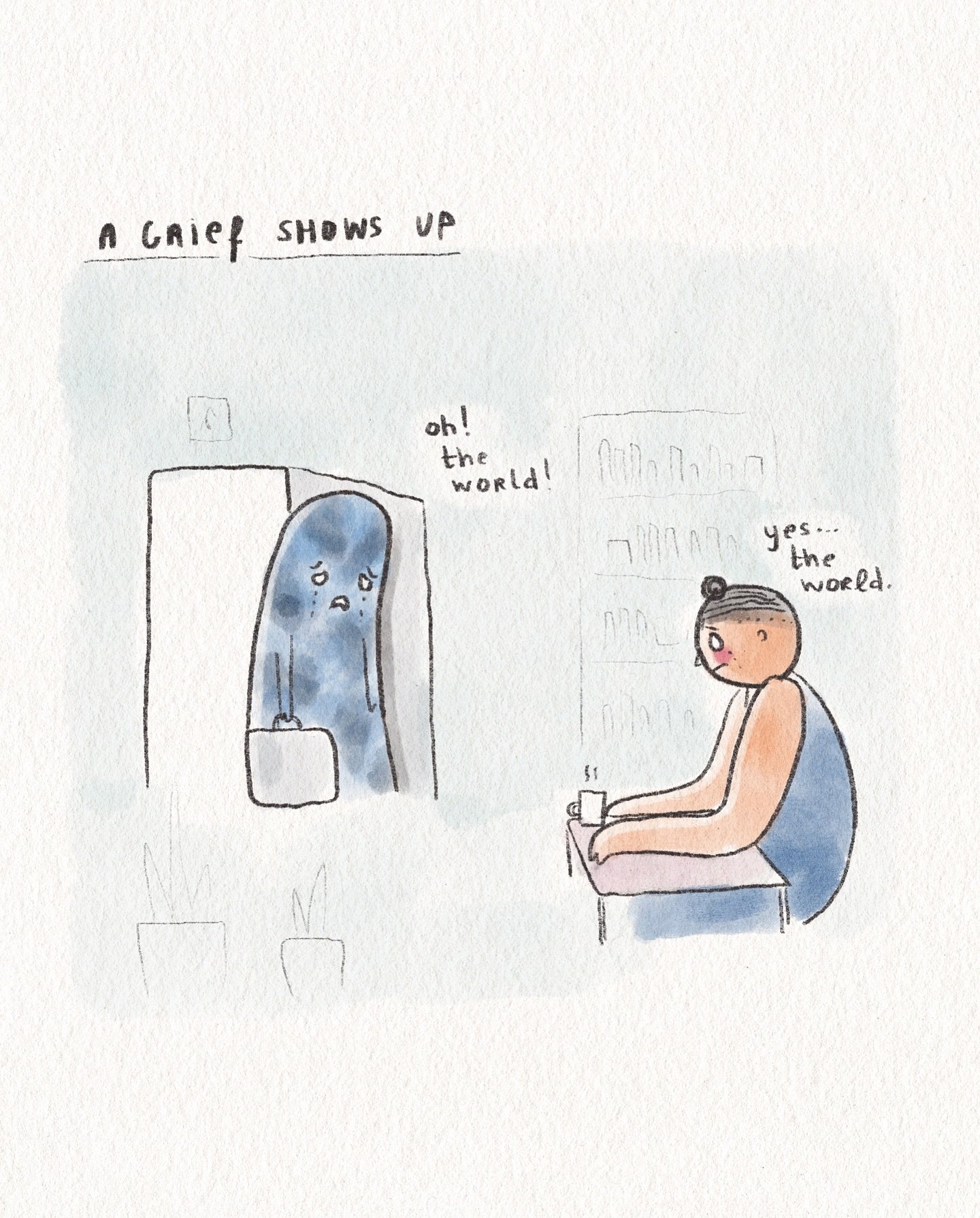 😔 A Grief 😔⁣
⁣
Grief, as uncomfortable as she can be,⁣
Is not a problem. She is not an enemy.⁣
⁣
She is simply &hellip;⁣
An inextricable part ⁣
⁣
Of this life.⁣
⁣
And paradoxically -⁣
The more we can let her in 𝗲𝗻𝘁𝗶𝗿𝗲𝗹𝘆 -⁣
⁣
The more we con