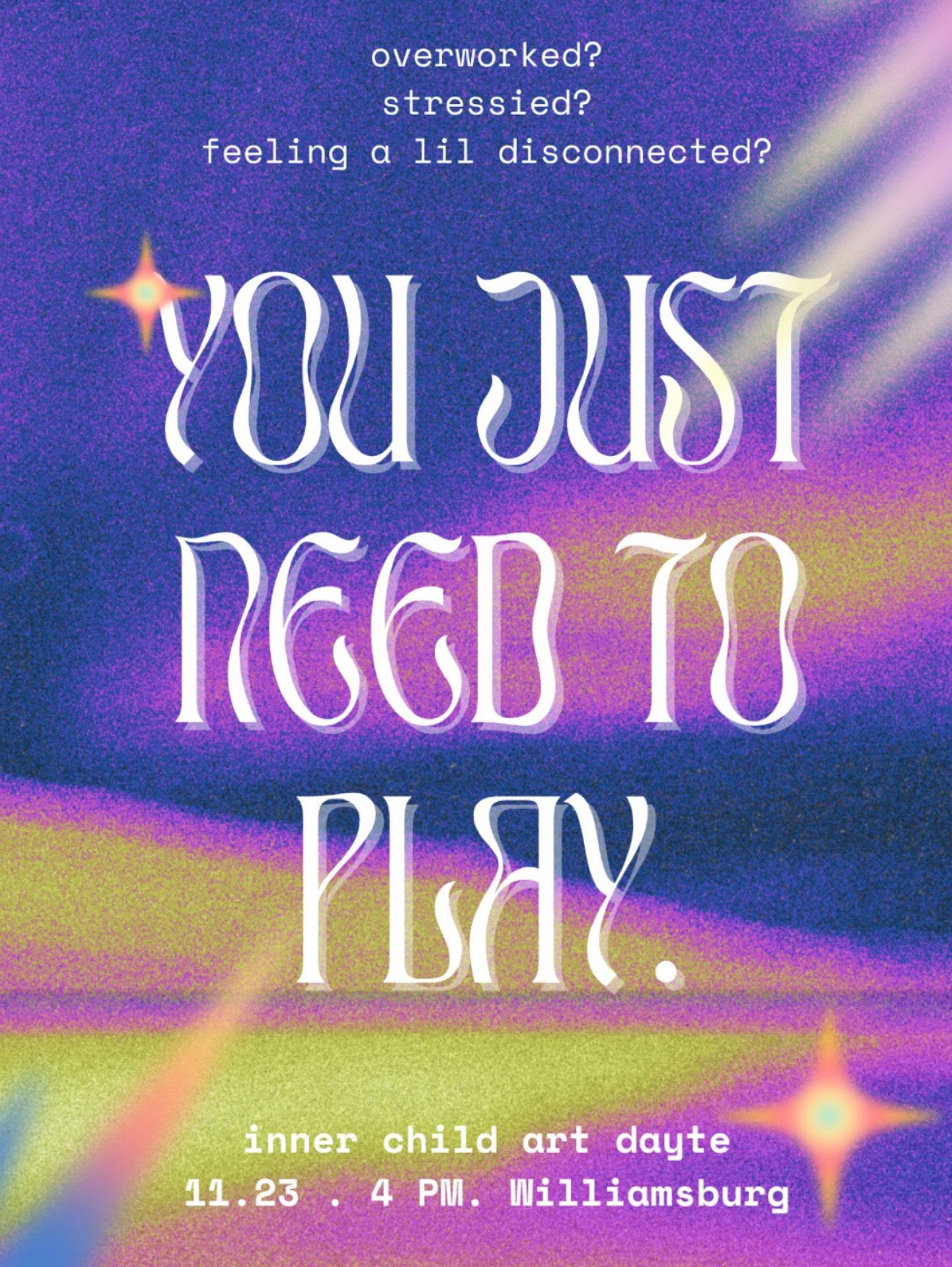 𝗜𝗻𝗻𝗲𝗿 𝗖𝗵𝗶𝗹𝗱 𝗔𝗿𝘁 𝗗𝗮𝘆𝘁𝗲 is back - an afternoon of 𝘫𝘰𝘺, 𝘤𝘰𝘯𝘯𝘦𝘤𝘵𝘪𝘰𝘯, &amp; creative 𝘱𝘭𝘢𝘺.⁣
⁣
Think: 𝘈𝘥𝘶𝘭𝘵 𝘴𝘶𝘮𝘮𝘦𝘳 𝘤𝘢𝘮𝘱 𝘮𝘦𝘦𝘵𝘴 𝘯𝘦𝘳𝘷𝘰𝘶𝘴 𝘴𝘺𝘴𝘵𝘦𝘮 𝘳𝘦𝘴𝘦𝘵 -⁣
Sweet new friends, dreamy tunes, 