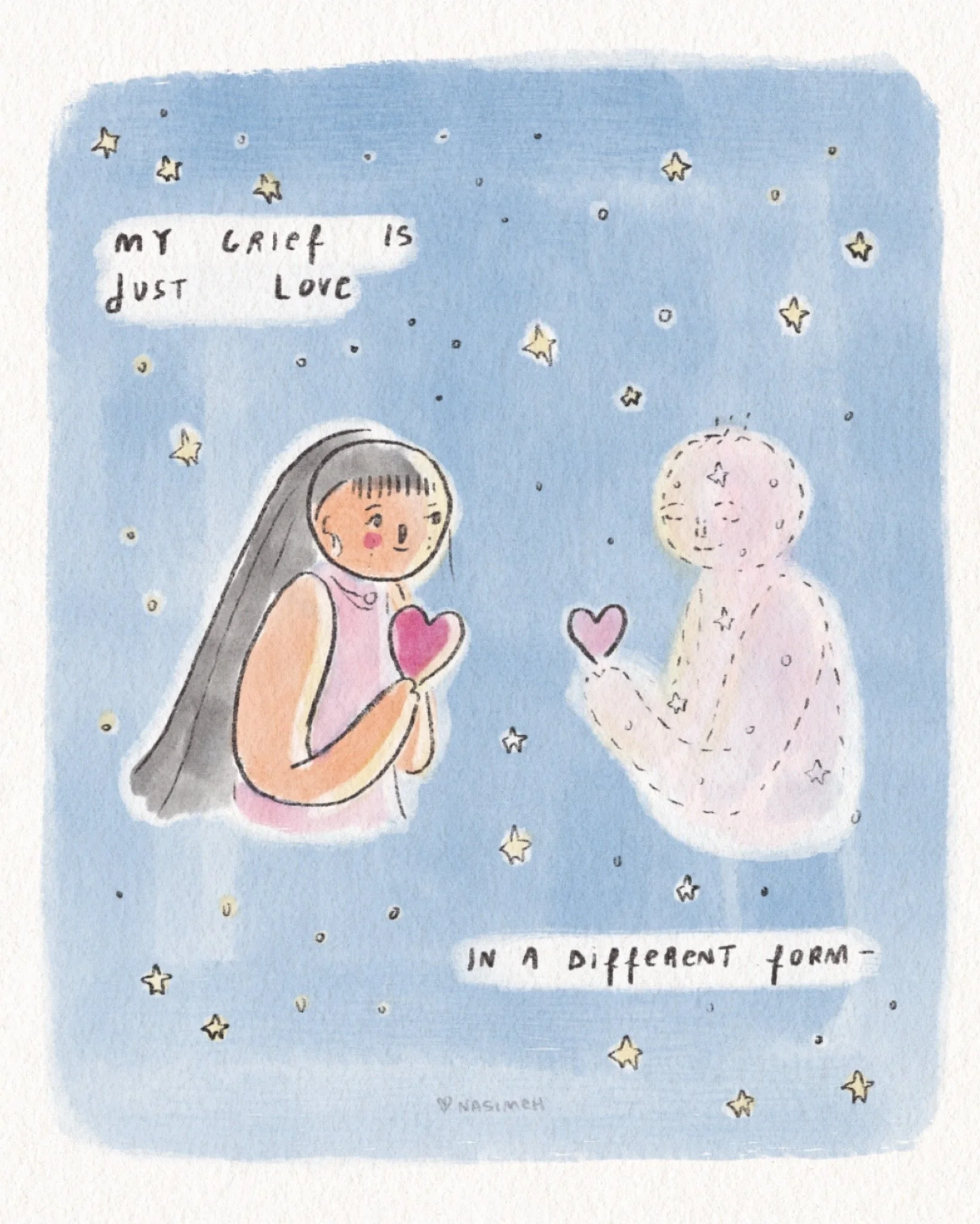 &lsquo;But what is grief, if not love persevering?&rsquo; &hearts;️⁣
⁣
Remember this: they are two sides of the same coin.⁣
And as challenging as grief can be -⁣
It would not exist without its companion, love.⁣
⁣
We grieve because we loved.⁣
We love 