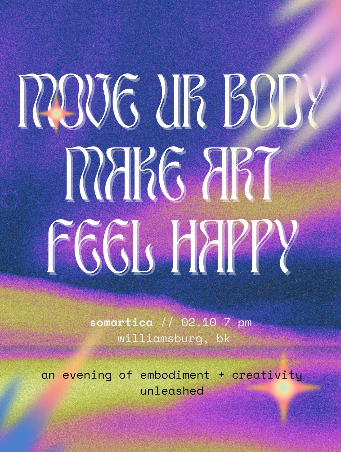 When&rsquo;s the last time you let yourself 𝗽𝗹𝗮𝘆?? 😛⁣
⁣
Somartica is an evening of that:⁣
Of dropping out of your head, ⁣
Into your body,⁣
And into pure 𝗽𝗿𝗲𝘀𝗲𝗻𝗰𝗲 and 𝗷𝗼𝘆.⁣
⁣
Through intuitive movement and playful creativity -⁣
You&rsq