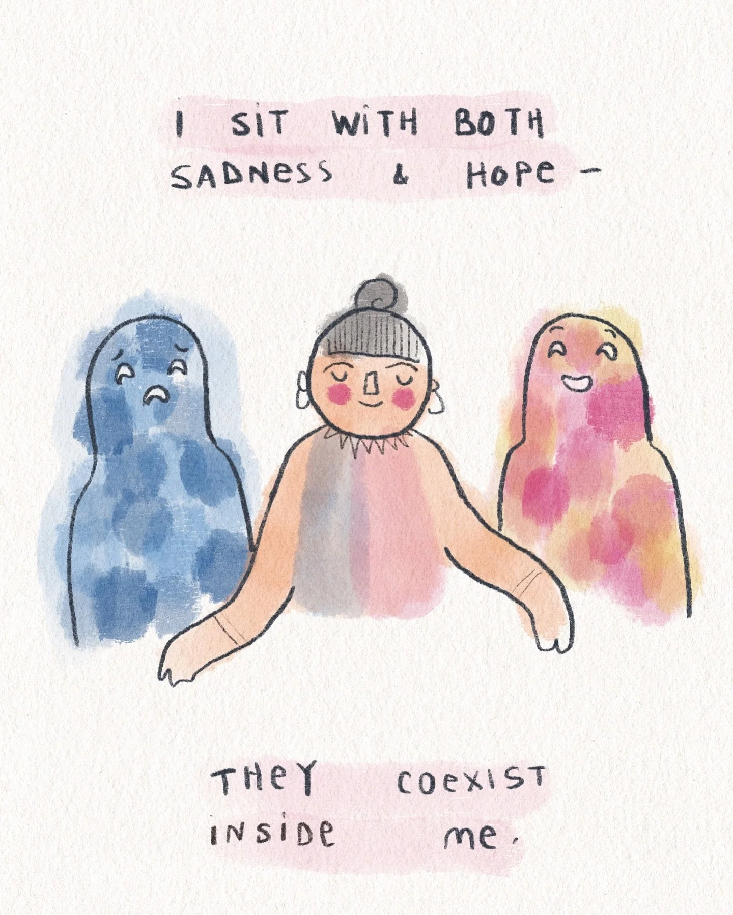 All parts show us something. 🌼🫶🏼⁣
⁣
How they coexist! These emotions that touch - touch the soul of this world,⁣
With our pains and our griefs and our hopes -⁣
And our wishes for freedom, for better futures, for azadi.⁣
⁣
How both are there,⁣
Quie