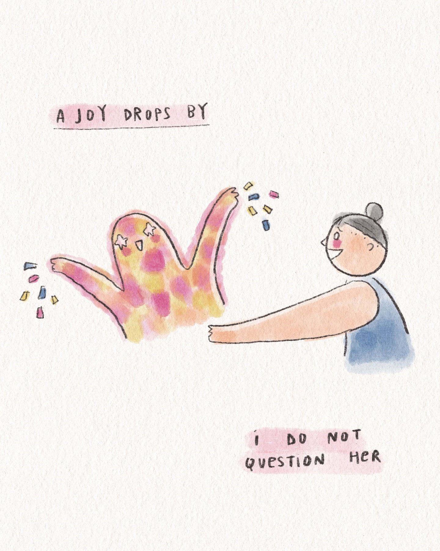 ✨ My friend, joy ✨⁣
⁣
Even in seasons of sorrow or times of challenge, we can find this friend!⁣
In fact - we can make a point of cultivating them by seeking out small moments of wonder or delight.⁣
⁣
Things such as:⁣
A pleasant sensation ⁣
The touch