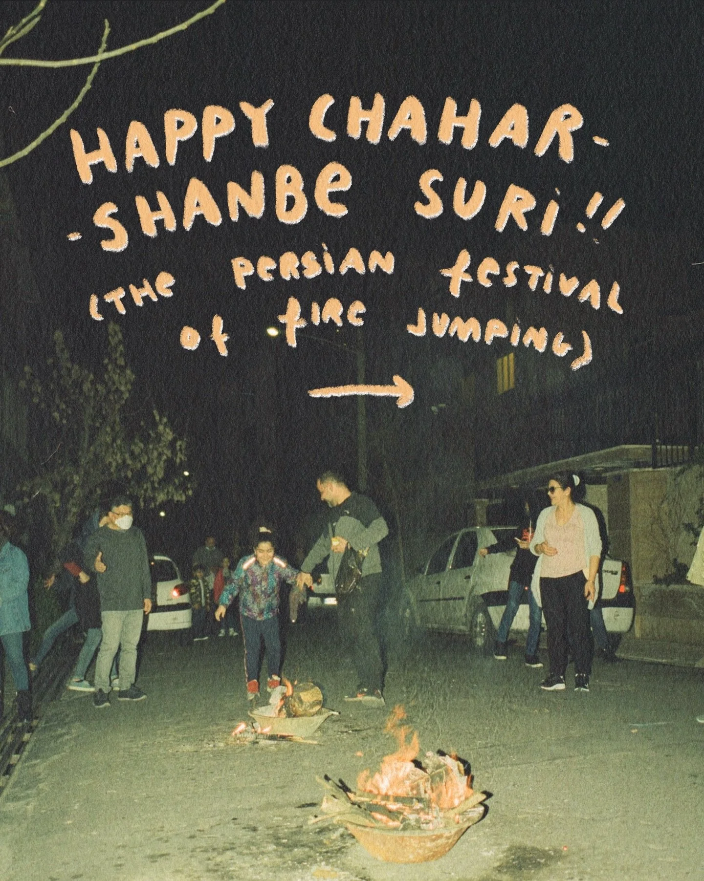 Chaharshanbe suri mobarak 🔥❤️⁣
⁣
During a time of such heaviness, it feels even more important to honor the traditions that bind us.⁣
⁣
I remember: in my suburban mixed kid upbringing, this was one of my favorite days of the year. Fire and revelry a