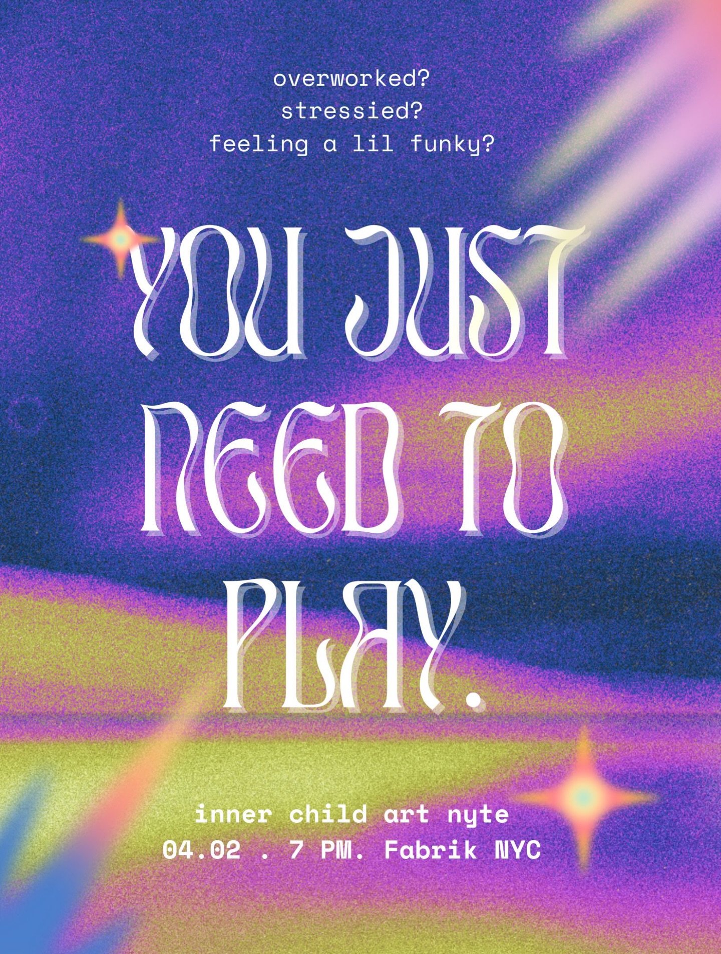 When was the last time you let yourself 𝘱𝘭𝘢𝘺? 🤸🏽&zwj;♀️ ⁣
&nbsp;⁣
Join us for Inner Child Art Nyte - ⁣
An evening of creativity, connection, and all the crayons!! 🖍️ ⁣
⁣
Through guided art making, dreamy tunes, and a room full of fantastic peo