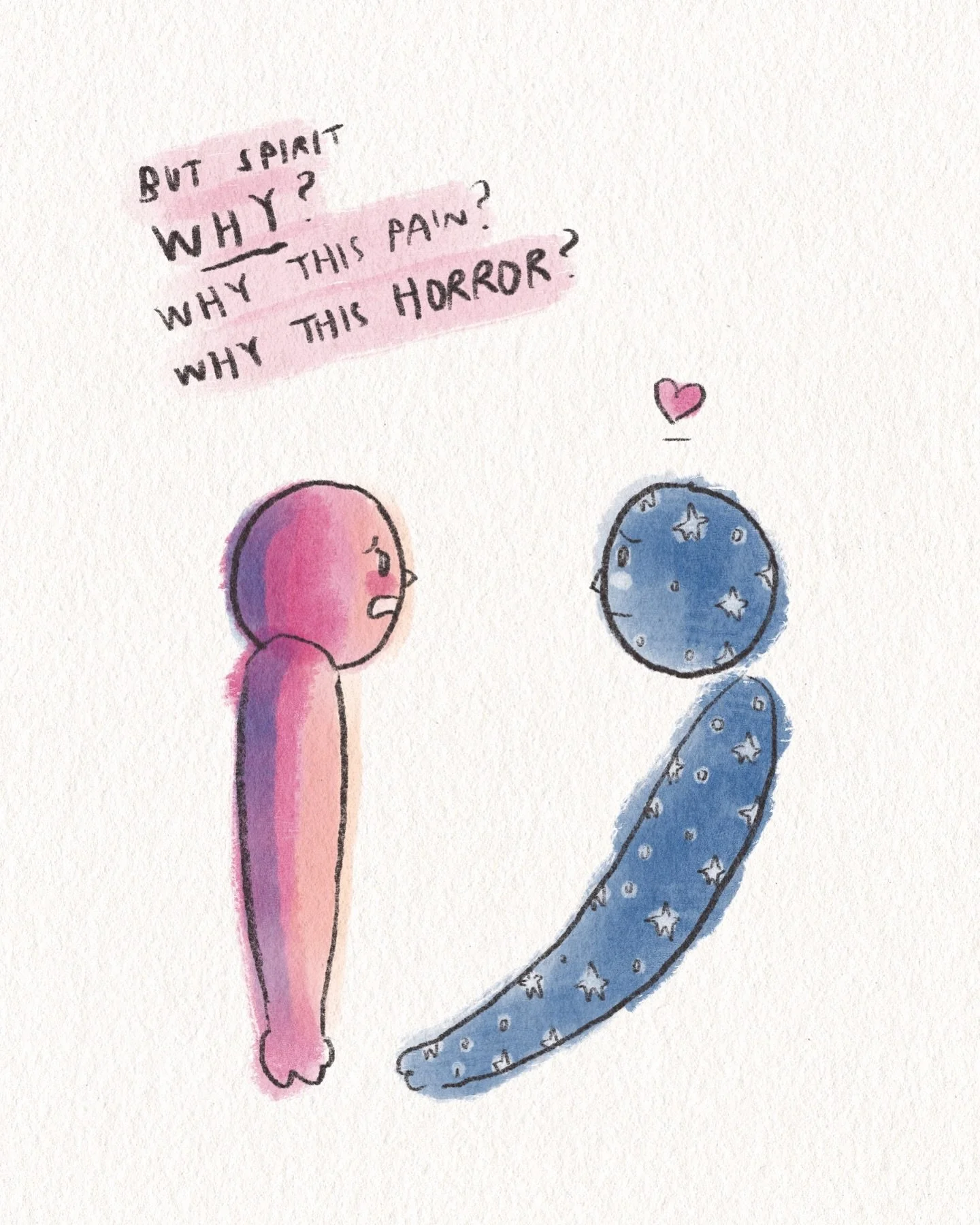 I wish I knew why these things happen. I wish I could hold your hand (and my own) and say, &lsquo;here is the story, the grand arc, the why.&rsquo;⁣
⁣
But I can&rsquo;t. ⁣
⁣
But what I can do - is be here.⁣
⁣
What I can do - is hold our experience, w
