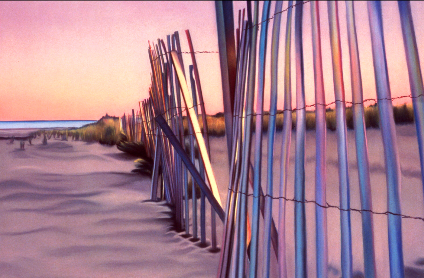 "Fence" pastel, 50x35"