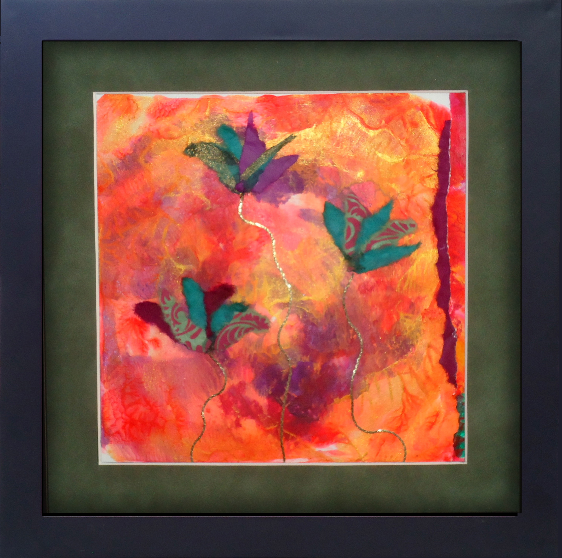 "Trippin' Out" mixed media, 8"x8" AVAILABLE / $75