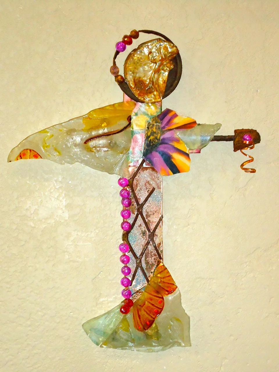 "The Gift" mixed media, 11"h x 7"w 