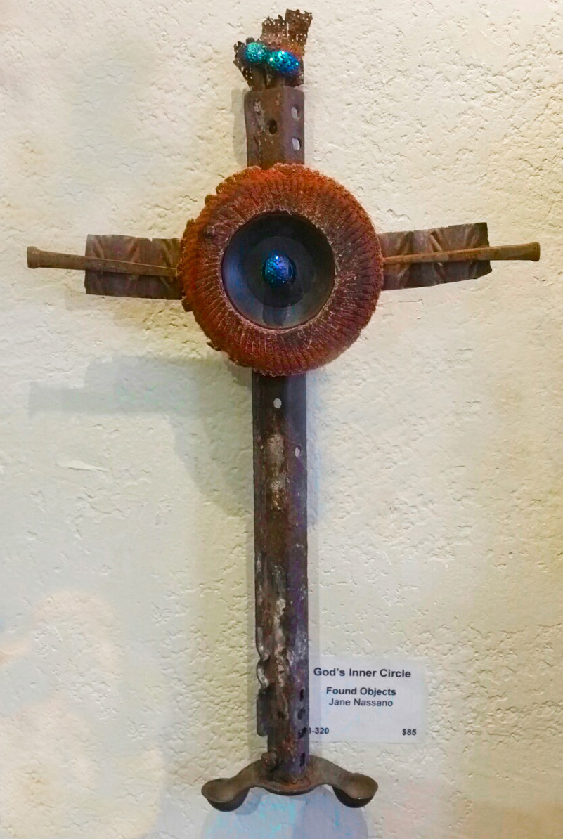 "God's Inner Circle" mixed media, found object