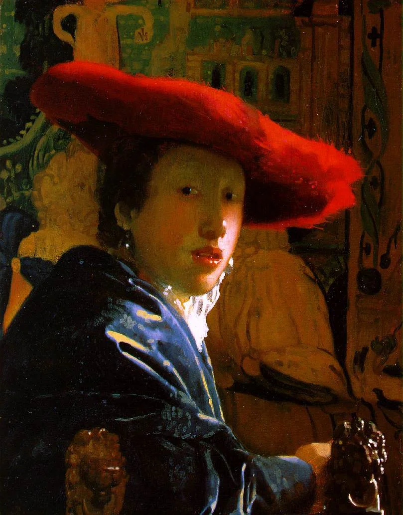 Girl with a Red Hat by Johannes Vermeer