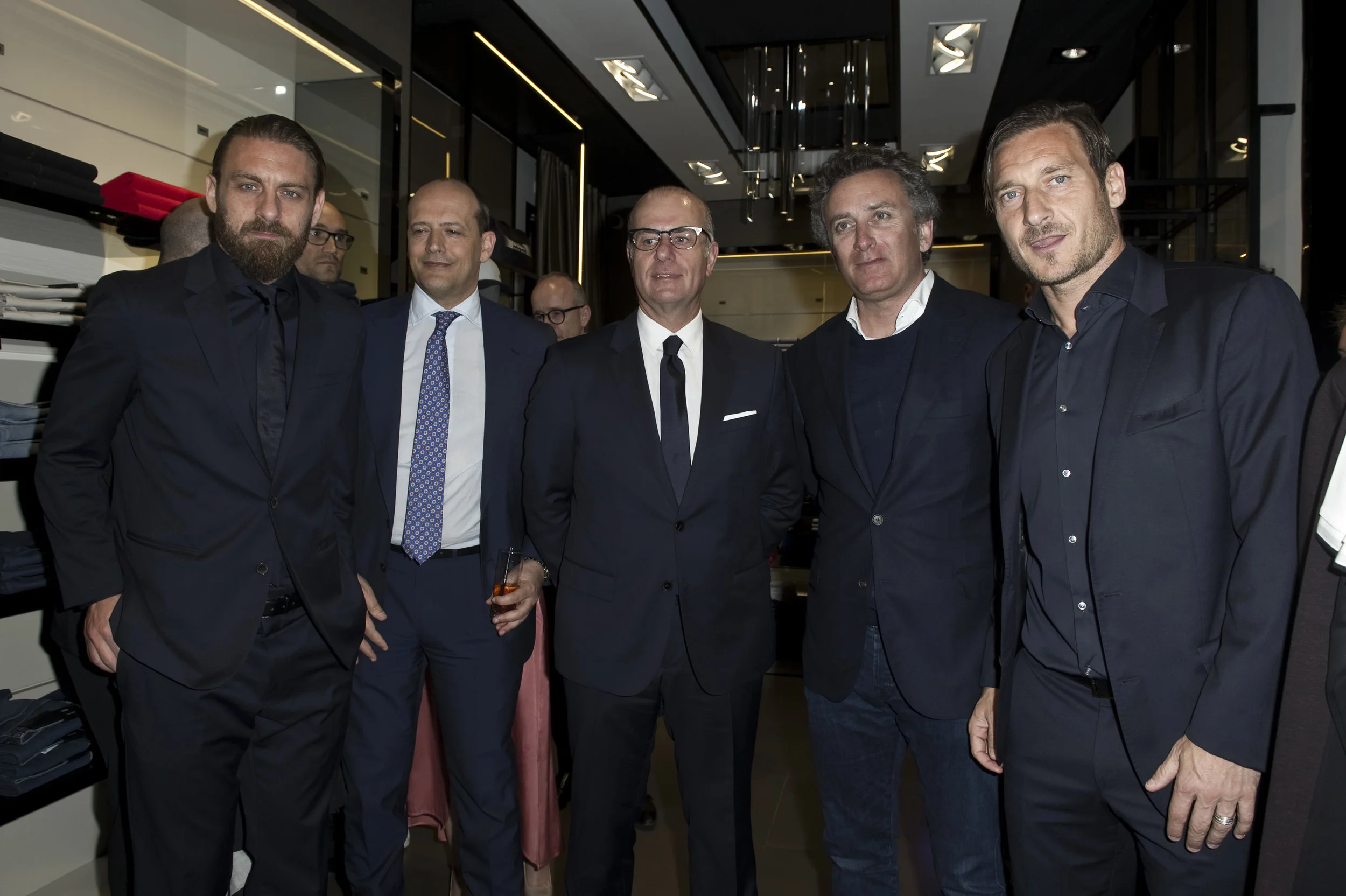 Daniele De Rossi; Mauro Baldissoni; Umberto Gandini; Alejandro Agag; Francesco Totti.jpg